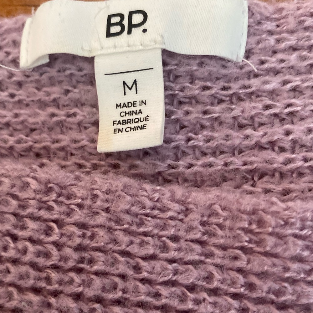 BP Nordstrom Lavender Bell Sleeve Crop Sweater Women's Medium Boho Knit - Picture 7 of 10